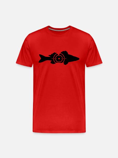 Target Pike-Perch - Männer Premium Bio T-Shirt - Rot