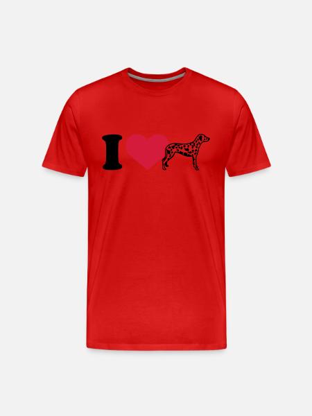 Dalmatiner - Männer Premium Bio T-Shirt - Rot