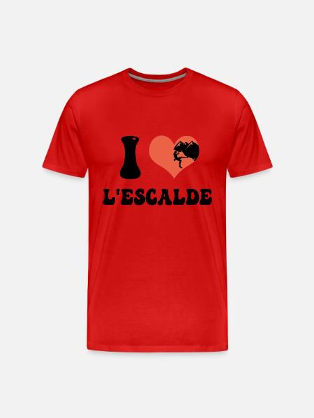 j aime l escalade - T-shirt bio Premium Homme - rouge