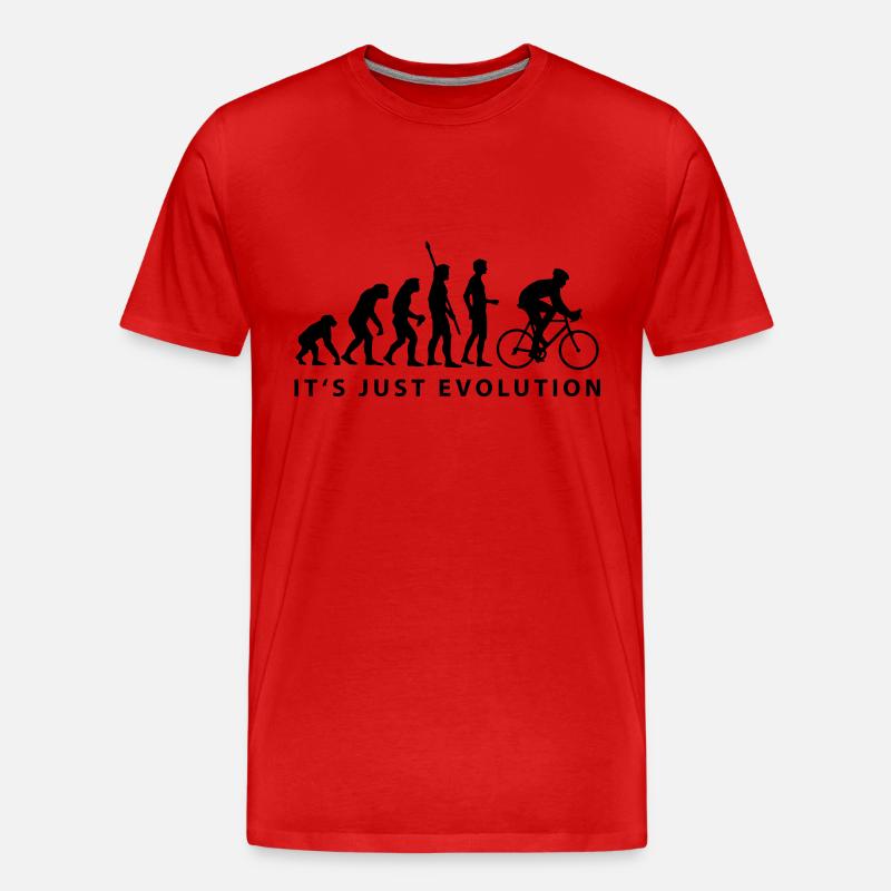 evolution_radfahrer_b - T-shirt bio Premium Homme - rouge