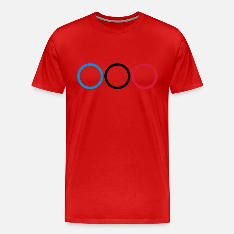 3_anneau - Männer Premium Bio T-Shirt - Rot