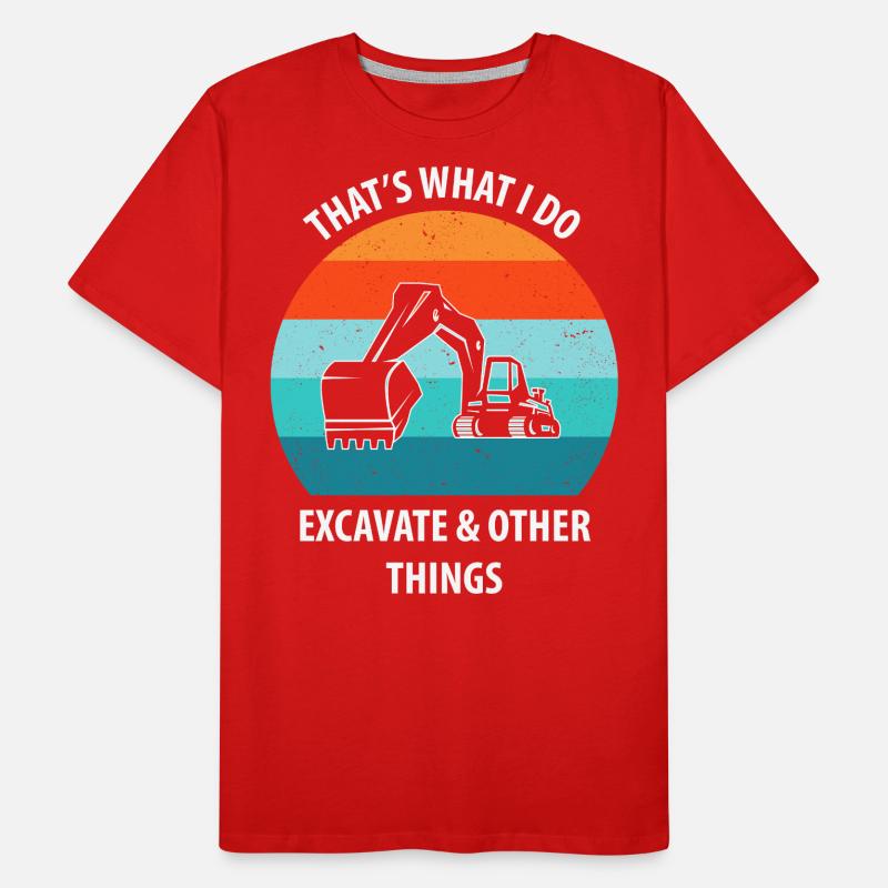 Bagger Baggerfahrer Baggerwagen Männer Premium Bio T-Shirt
