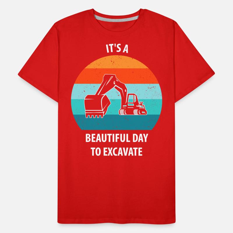 Bagger Baggerfahrer Baggerwagen Männer Premium Bio T-Shirt