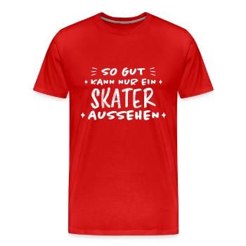 Skater Spruch Fun Skating Sprüche Skater Geschenk - Männer Premium Bio T-Shirt - Rot - Vorne - Damien (186cm)