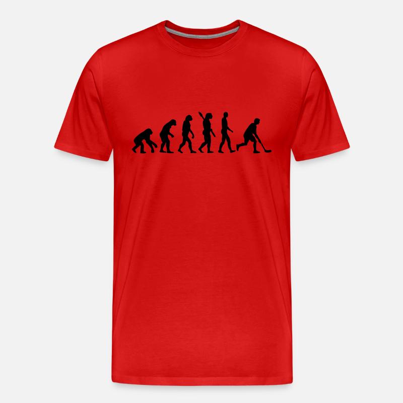 Floorball Evolution - Männer Premium Bio T-Shirt - Rot