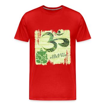 om mit ganesha e 35 - Männer Premium Bio T-Shirt - Rot - Vorne - Damien (186cm)