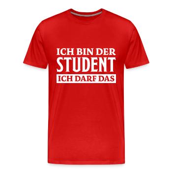 Student Spruch Uni Universität Student Geschenk - Männer Premium Bio T-Shirt - Rot - Vorne - Damien (186cm)