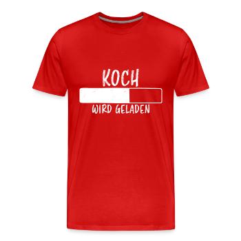 Koch Lustig Spruch Beruf Gastronomie Koch Geschenk - Männer Premium Bio T-Shirt - Rot - Vorne - Damien (186cm)