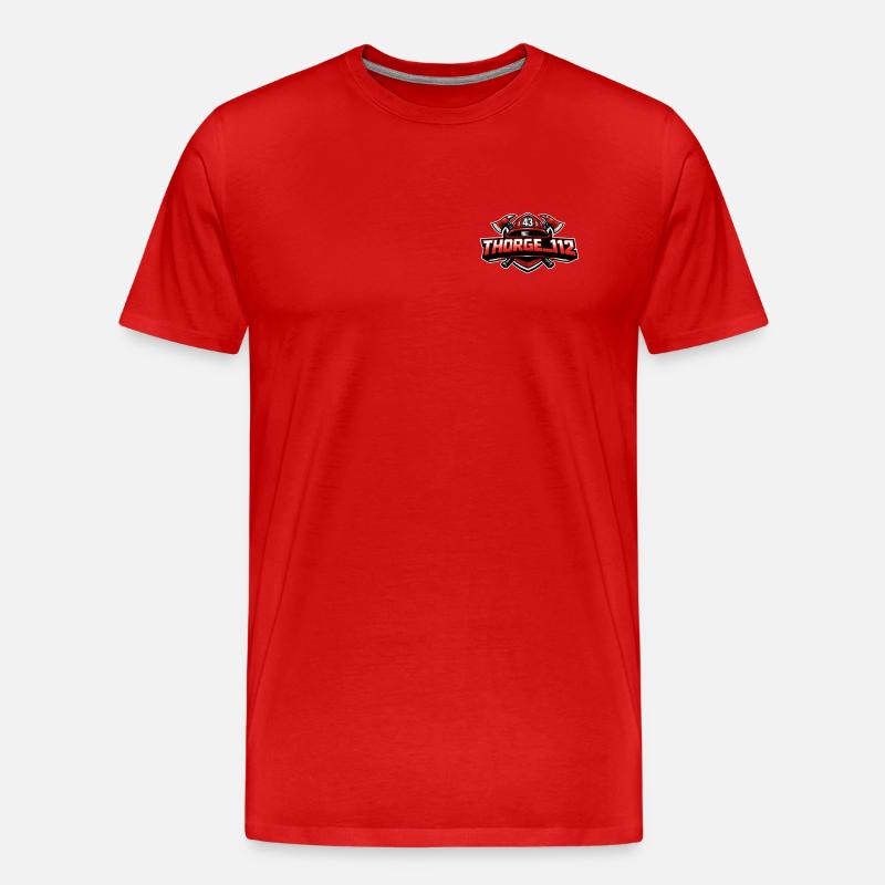 thorge_112 Logo - Männer Premium Bio T-Shirt - Rot