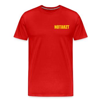 Notarzt - Männer Premium Bio T-Shirt - Rot - Vorne - Damien (186cm)