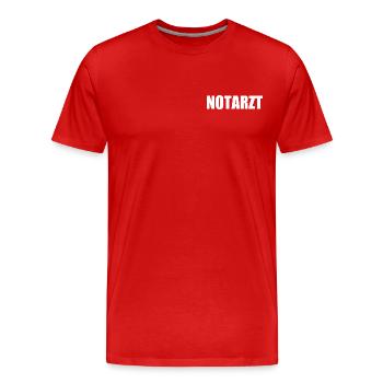 Notarzt - Männer Premium Bio T-Shirt - Rot - Vorne - Damien (186cm)