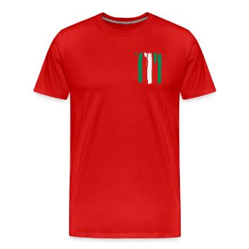 Nigeria flag - Men's Premium Organic T-Shirt - red - Front - Damien (186cm)