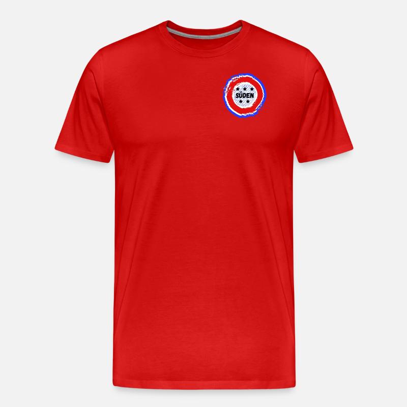 Fünf Sterne - Männer Premium Bio T-Shirt - Rot
