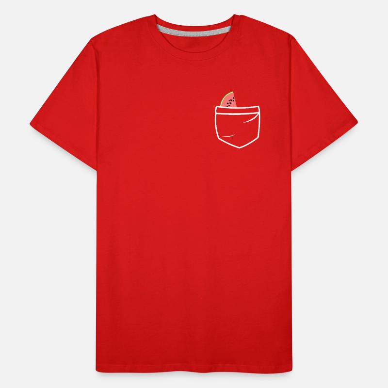 Poches de pastèque T-shirt bio Premium Homme