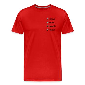 Save The Planet - To Do List - Männer Premium Bio T-Shirt - Rot - Vorne - Damien (186cm)