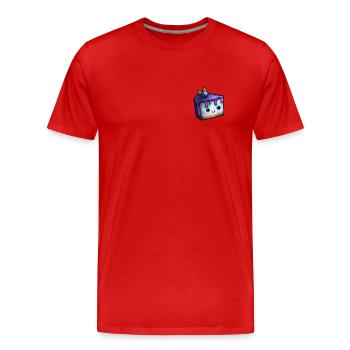 Morceau de gâteau plein de myrtille et de magie - T-shirt bio Premium Homme - rouge - Devant - Damien (186cm)