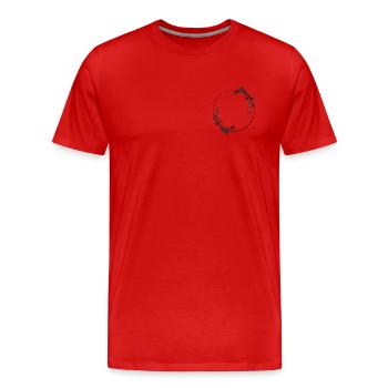Frame - Men's Premium Organic T-Shirt - red - Front - Damien (186cm)