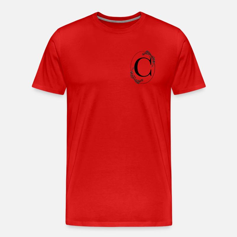 Buchstabe C - Männer Premium Bio T-Shirt - Rot