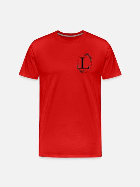 Letter L - Men's Premium Organic T-Shirt - red