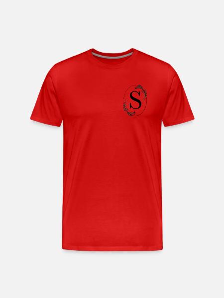 Buchstabe S - Männer Premium Bio T-Shirt - Rot