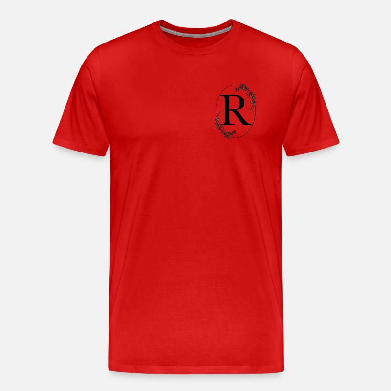 Buchstabe R - Männer Premium Bio T-Shirt - Rot