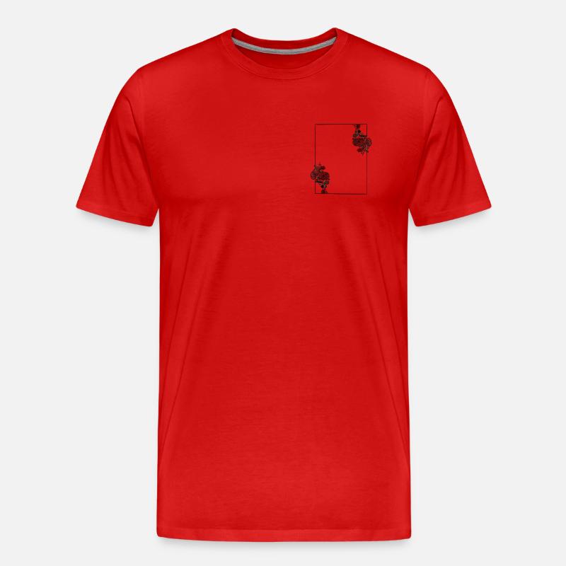 RahmenBlume - Männer Premium Bio T-Shirt - Rot