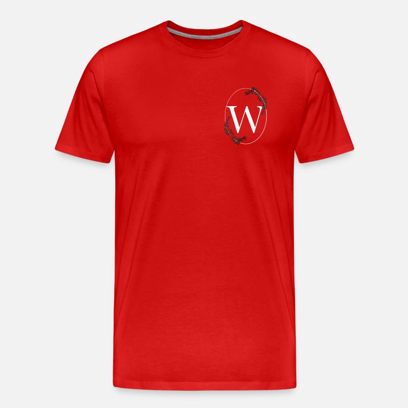 Buchstabe W - Männer Premium Bio T-Shirt - Rot