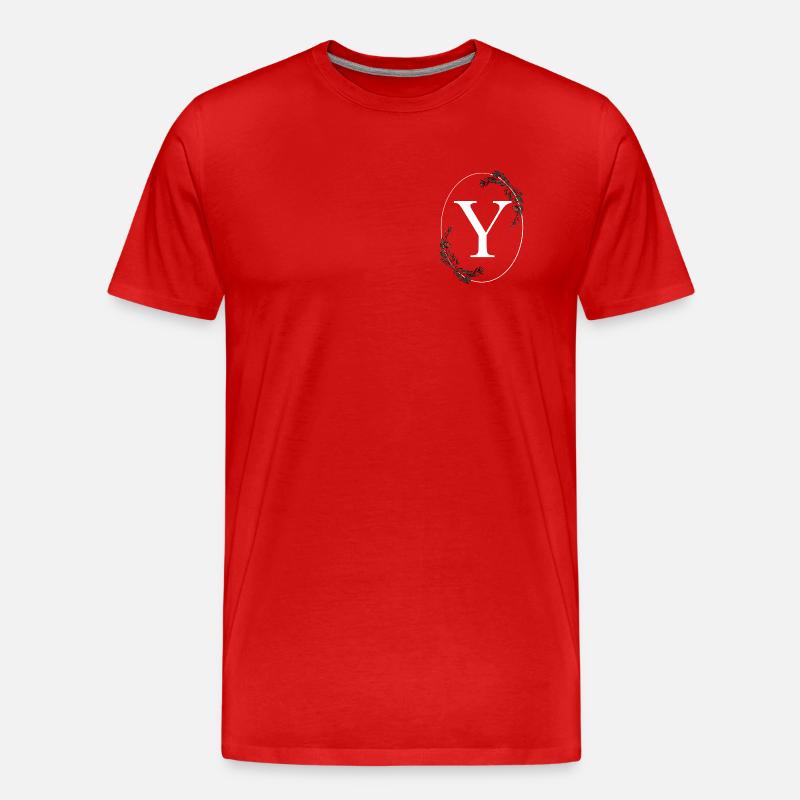 Buchstabe Y - Männer Premium Bio T-Shirt - Rot