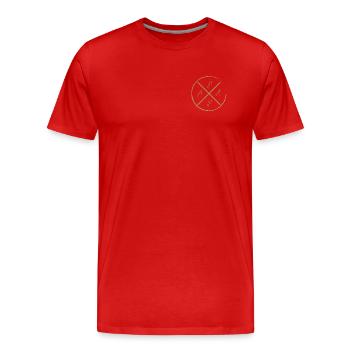 Papa 2023 Cadeau du Père - T-shirt bio Premium Homme - rouge - Devant - Damien (186cm)