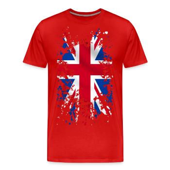 Union Jack - T-shirt bio Premium Homme - rouge - Devant - Damien (186cm)