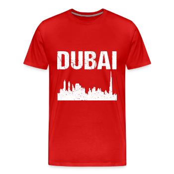 Dubai Skyline Capital Dubai - Men's Premium Organic T-Shirt - red - Front - Damien (186cm)