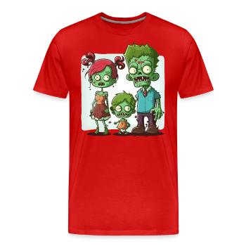 Undead Unity - Men's Premium Organic T-Shirt - red - Front - Damien (186cm)