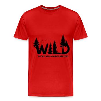 aventure wild - T-shirt bio Premium Homme - rouge - Devant - Damien (186cm)