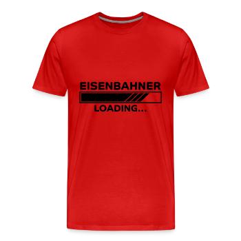Eisenbahner Spruch Lokführer Eisenbahner Geschenk - Männer Premium Bio T-Shirt - Rot - Vorne - Damien (186cm)