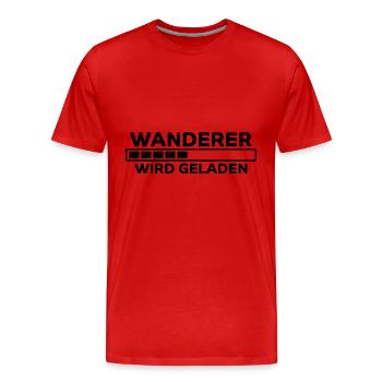 Wanderer Spruch Outdoor Lustiges Wandern Geschenk - Männer Premium Bio T-Shirt - Rot - Vorne - Damien (186cm)