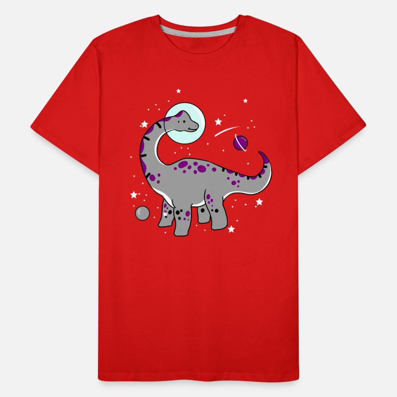 Ace Pride Dinosaur Asexual Space Men's Premium Organic T-Shirt