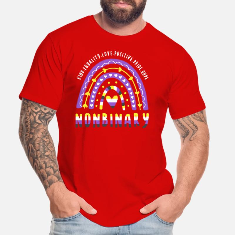 Nonbinary Pride Nonbinary Rainbow Men's Premium Organic T-Shirt