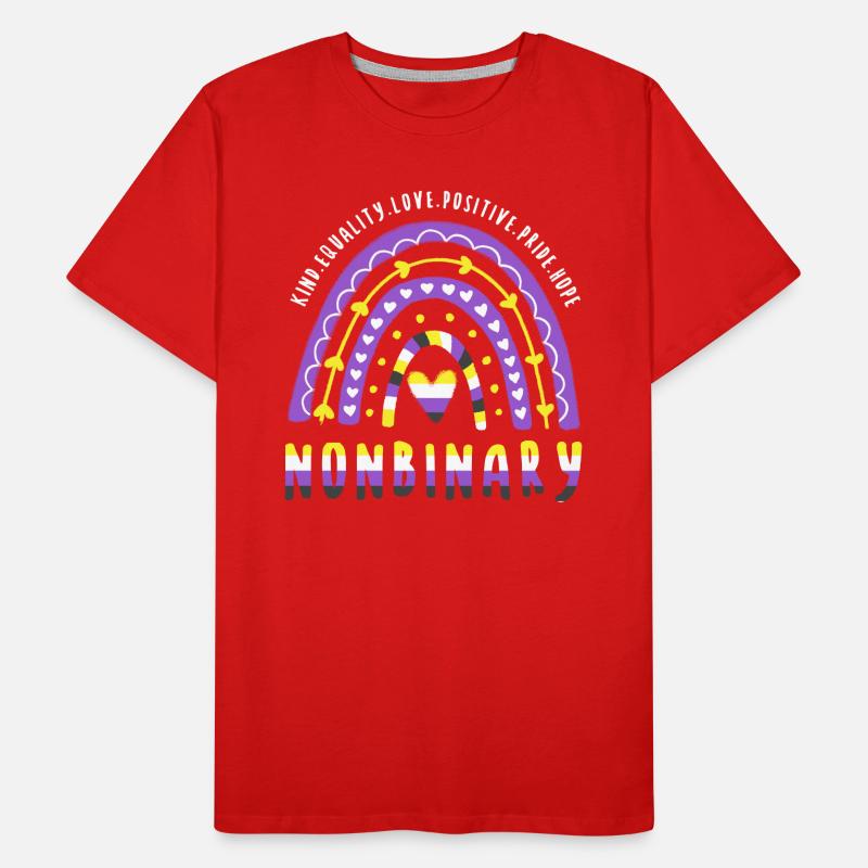 Nonbinary Pride Nonbinary Rainbow Men's Premium Organic T-Shirt