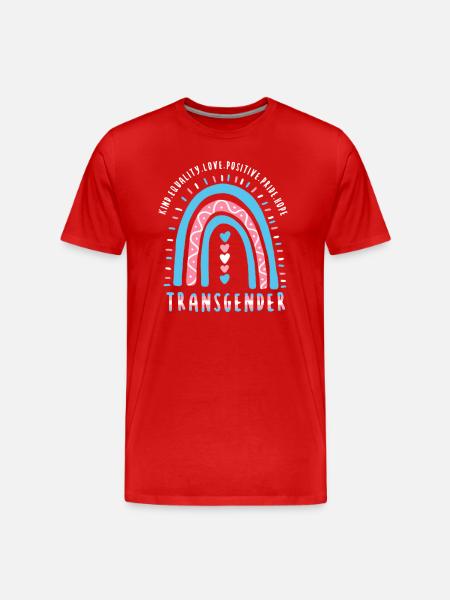 Trans Saying Transgender Boho Rainbow - Men's Premium Organic T-Shirt - red