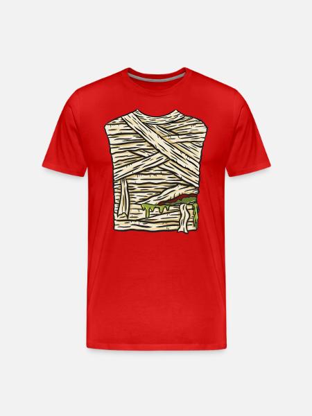 Mummy Costume Halloween - Men's Premium Organic T-Shirt - red
