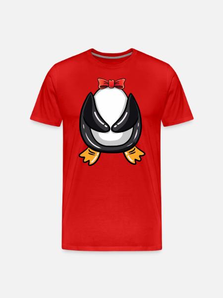 Penguin Costume Halloween - Men's Premium Organic T-Shirt - red