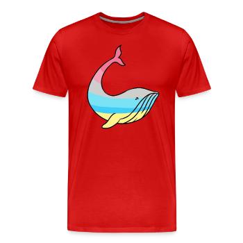 Fierté De Whale Genderflux - T-shirt bio Premium Homme - rouge - Devant - Damien (186cm)