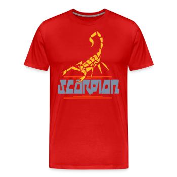 scorpion - Men's Premium Organic T-Shirt - red - Front - Damien (186cm)