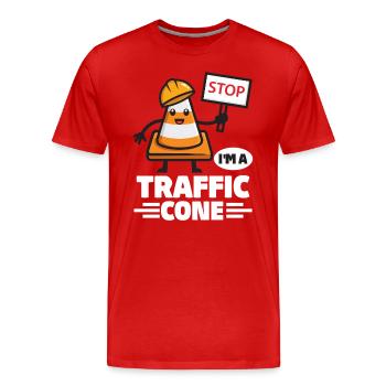 Halloween I'm A Traffic Cone - Men's Premium Organic T-Shirt - red - Front - Damien (186cm)