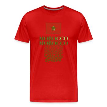 Morocco - Men's Premium Organic T-Shirt - red - Front - Damien (186cm)