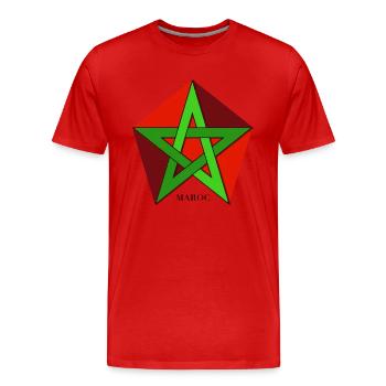 Marokko - Männer Premium Bio T-Shirt - Rot - Vorne - Damien (186cm)