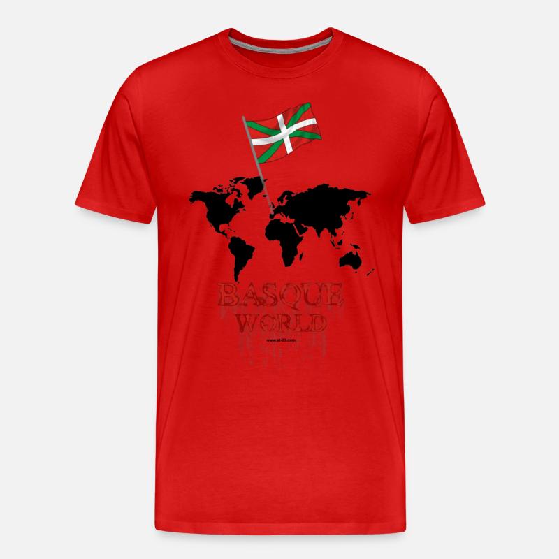 Baskische Welt - Männer Premium Bio T-Shirt - Rot