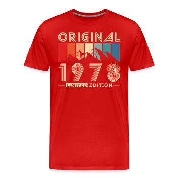 Vintage Jahrgang 1978 Original Geburtstag Geschenk - Männer Premium Bio T-Shirt - Rot - Vorne - Damien (186cm)