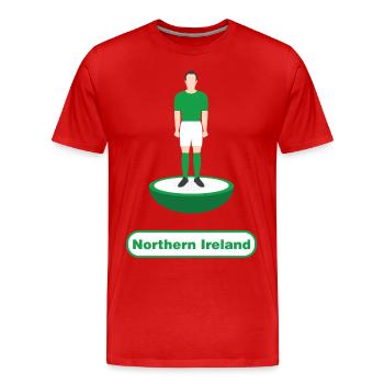 Northern Ireland Football - Men's Premium Organic T-Shirt - red - Front - Damien (186cm)