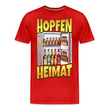 Beer Fridge Beer Bottles Men Drinking Funny - Men's Premium Organic T-Shirt - red - Front - Damien (186cm)